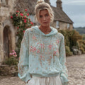 Women's Bohemian Floral Sequin Embroidered Hoodie elevenforest