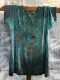 Floral Art Print Cotton Crew Neck T-Shirt