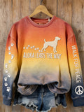 Comstylish Walk For Peace Aloka Leads The Way Sunset Gradient Sweatshirt