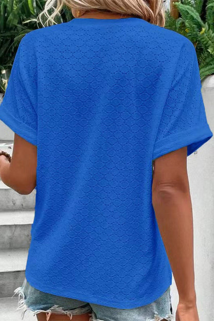 Buttons V Neck T-shirts(10 Colors)