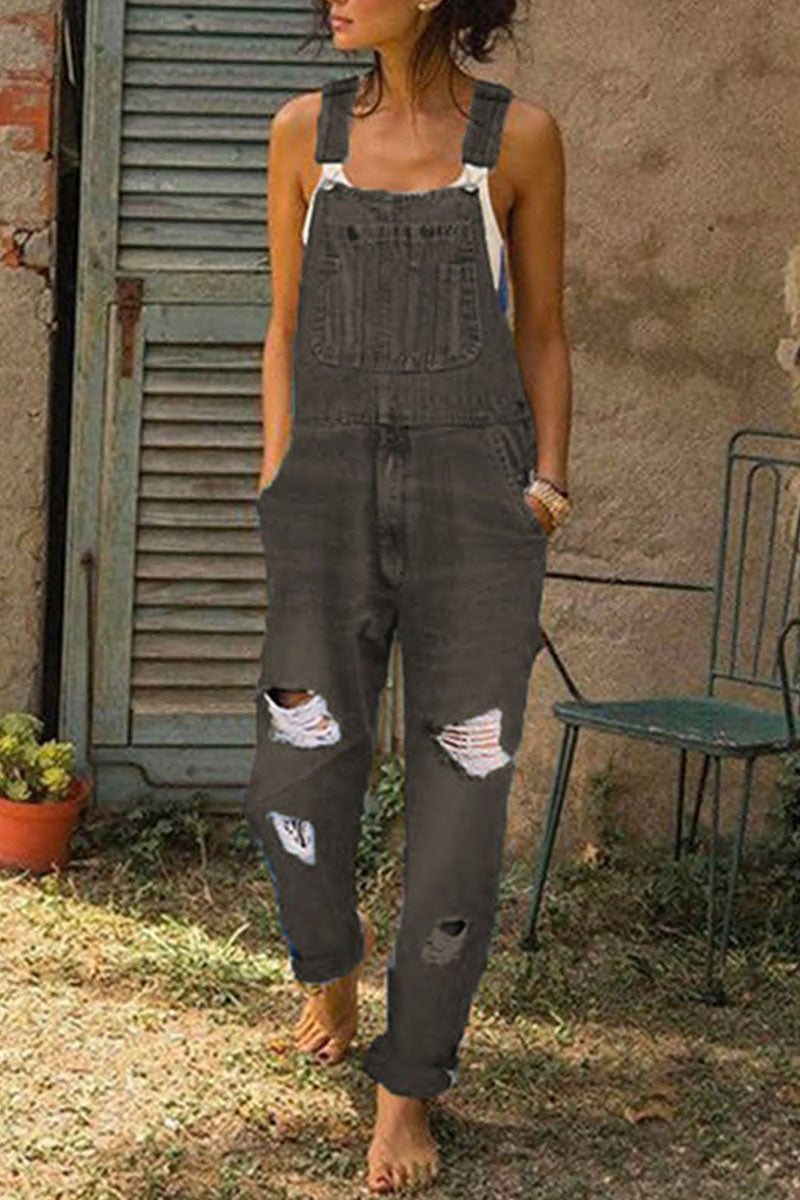 Ripped Loose Denim(5 Colors)