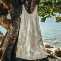 Holiday Ocean Shells Starfish Embroidered Lace Art Mini Tank Dress elevenforest