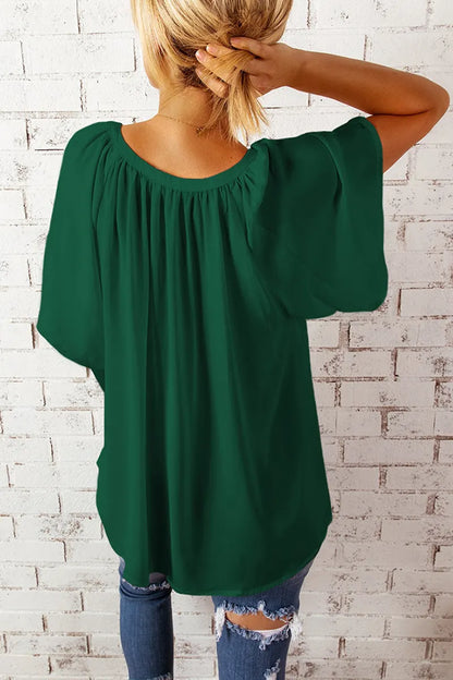 Split Joint V Neck T-shirts(6 Colors)