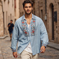 Men's Bohemian Floral Casual Resort Style Shirt elevenforest
