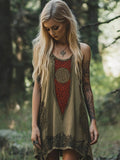 Celtic Vintage Totem Women's Linen Tank Dress elevenforest