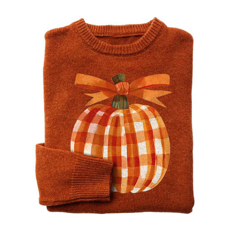 Women's Fall Pumpkins Halloween Art Sweater artswardrobe
