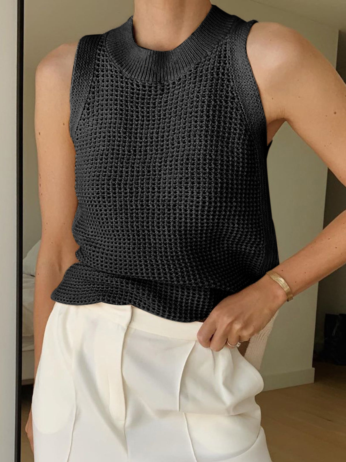 Knit Hollow Vest
