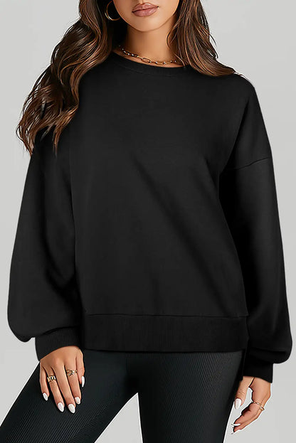 Black High Low Hem Sweatshirt