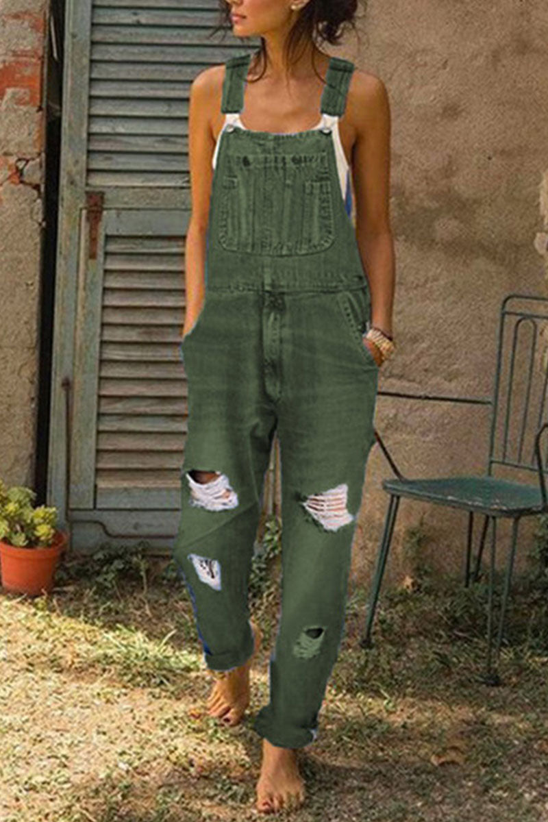 Ripped Loose Denim(5 Colors)