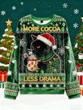 More Cocoa Less Drama Christmas Ugly Flannel Sweater elevenforest