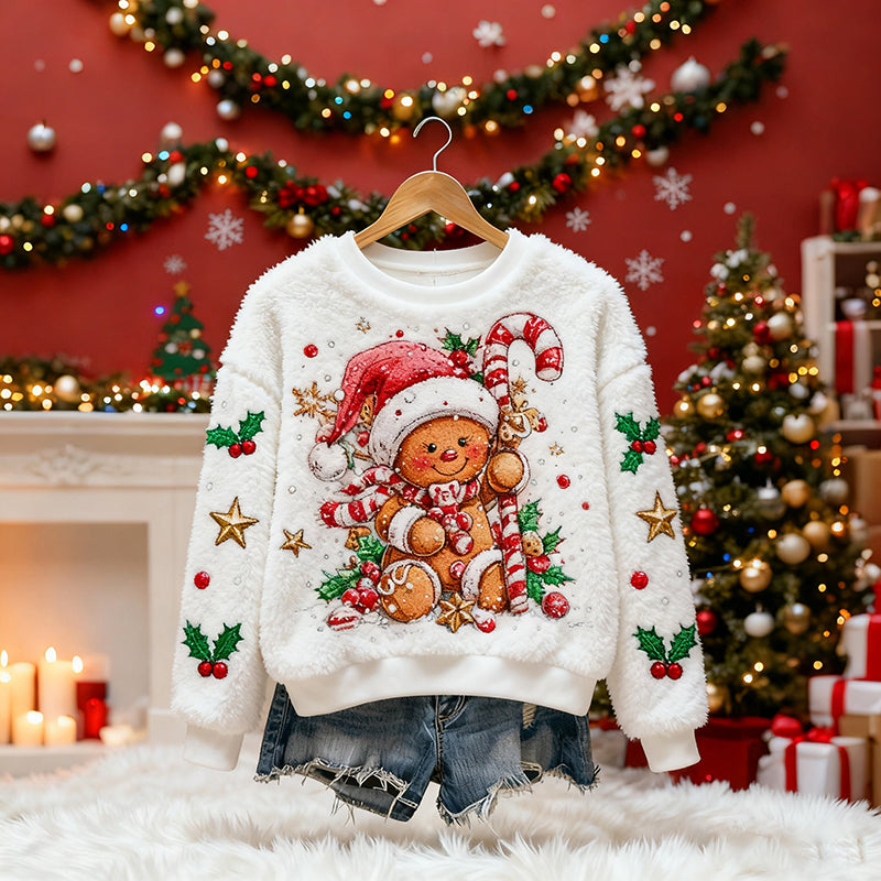Comstylish Women's Comfortable Plush Sweater For Christmas