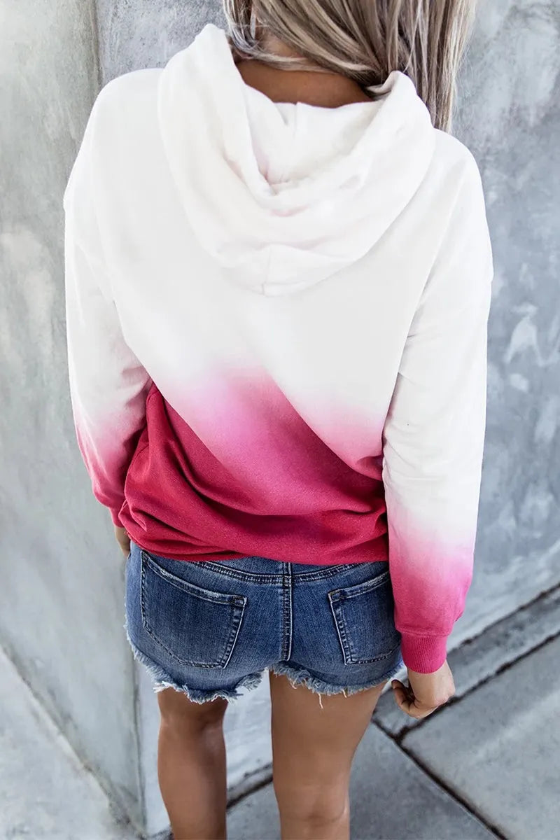 Sweet Print Pocket Hooded Collar Hoodies(3 Colors)