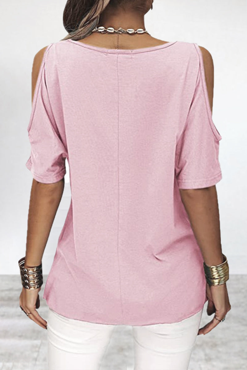 Simplicity Asymmetrical O Neck T-shirts(6 Colors)