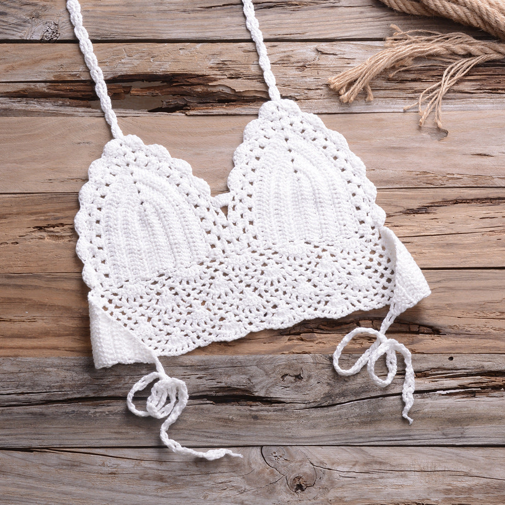 Personalized Hollow Out Cutout Beach Knitted Shell Pants for – Summer