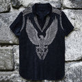 Men's Eagle Totem Celtic Knot Lapel Short Sleeve Shirt elevenforest
