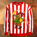 Men's Carnival Clown Print Sweatshirt elevenforest