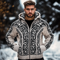 Men's Viking Kyle Style Extra Thick Hooded Zip-up Sweater elevenforest