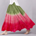 Vintage Summer Watermelon Contrast Colors Pattern Flowy Wide Skirt elevenforest