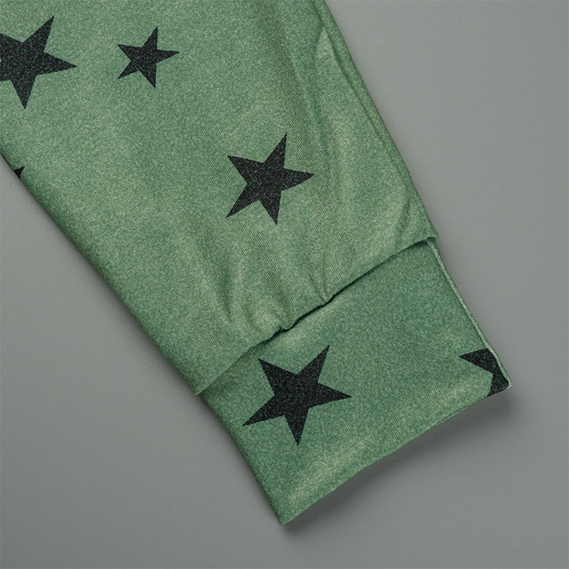 The Stars Patchwork Zipper Collar Hoodies(8 Colors)