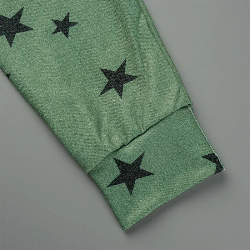 The Stars Patchwork Zipper Collar Hoodies(8 Colors)