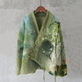 Springtime Floral  Blossom Japanese Art Cozy Fleece Kimono Cardigan elevenforest