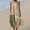 Women's Abstract Geometric Art Print Design Midi Tank Dress elevenforest