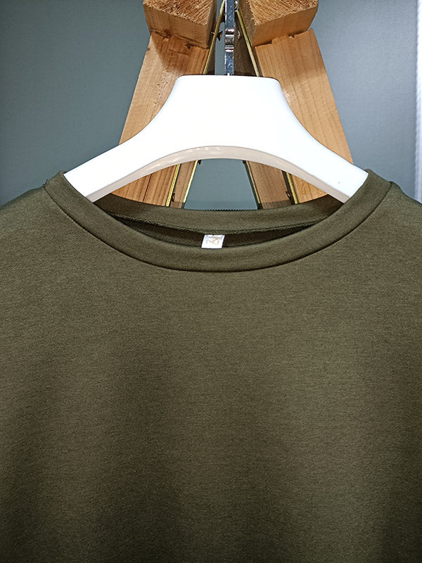 Loose Color Round-neck Sweatshirt Top