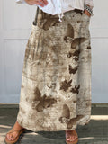 Women's Art Painting Butterfly Vintage Print Skirt