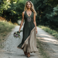 Vintage Viking Tribal Celtic Knot Art Linen Tank Dress elevenforest