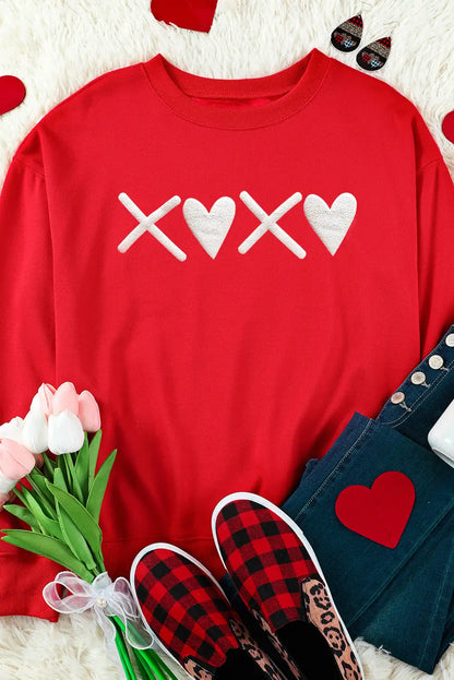 Red Xoxo Heart Sweatshirt