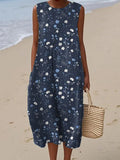 Comstylish Women's Vintage Floral Print Dress
