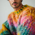 Vintage Rainbow Island Warmth Knitted Jacquard Unisex Sweater elevenforest