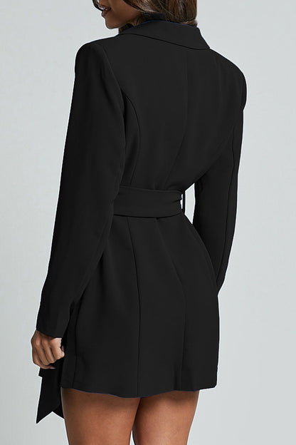 Formal Color Lace Up Buttons Turn-back Collar Outerwear(3 Colors)