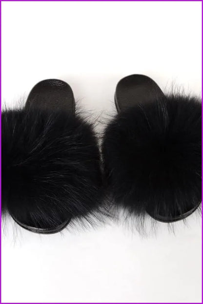 {5-7 Days Wait for Make} New Color Raccoon Fur Slides F581