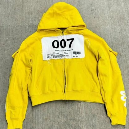 Dark Zipper Joined Hoodie