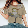 Women's Japanese Art Lotus Leaf Frog Casual T-Shirt elevenforest