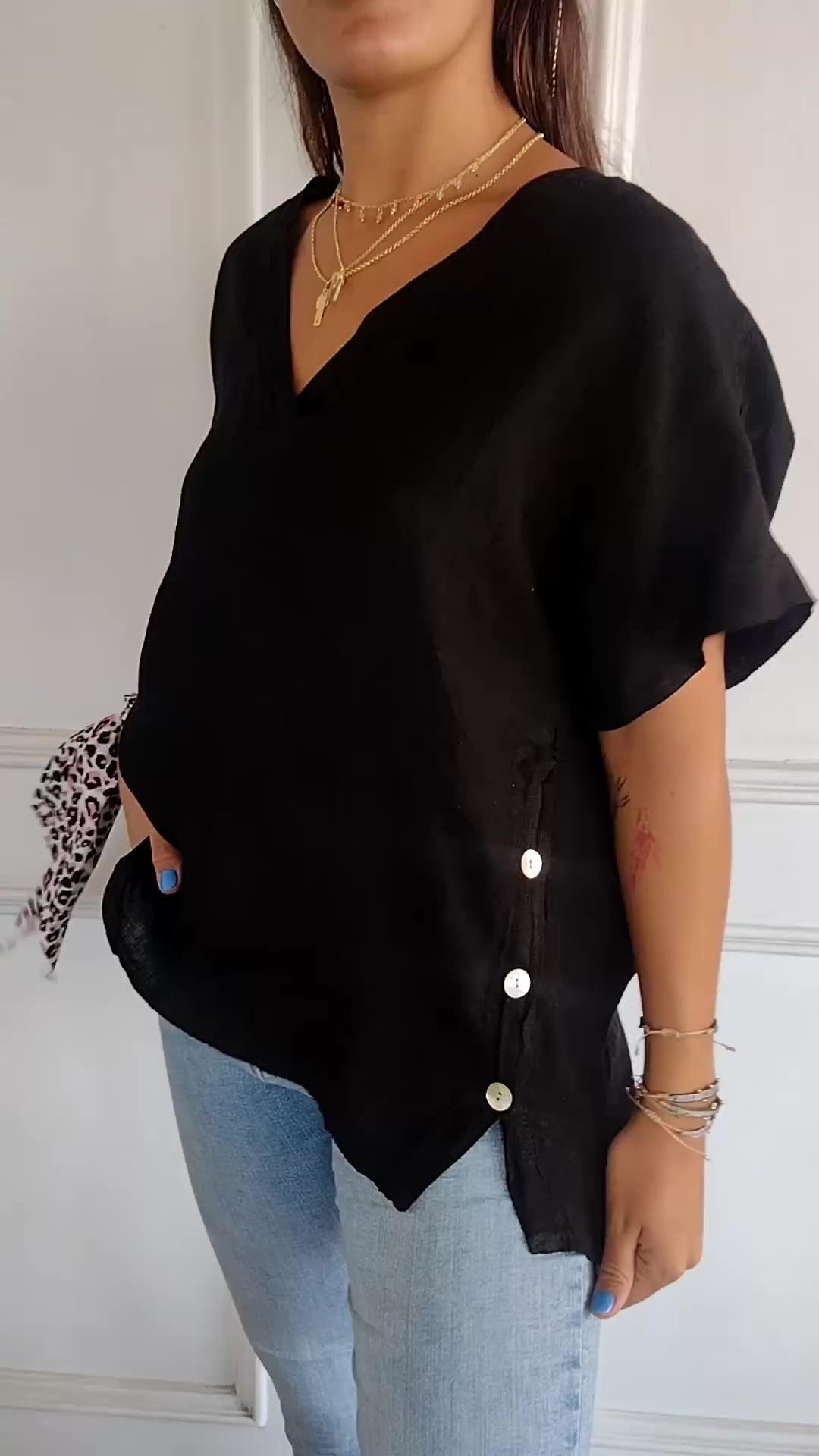 Women's Casual Cotton Top 6804