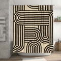 Vintage Striped Art Pattern Bathroom Shower Curtain elevenforest