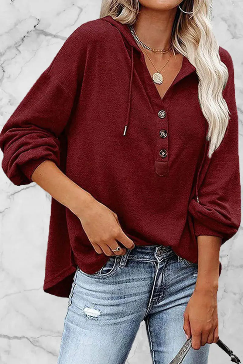 Frenulum V Neck Hoodies(11 Colors)