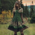 Women's Celtic Knotted Gradient Long Sleeve Sweater Dress elevenforest