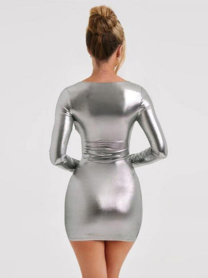 Spring Autumn Long Sleeve Party Club Short Mini Dress
