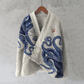 Japanese Octopusart Art Plush Cardigan elevenforest