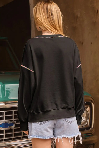 Sequin Pumpkin Halloween Sweatshirt