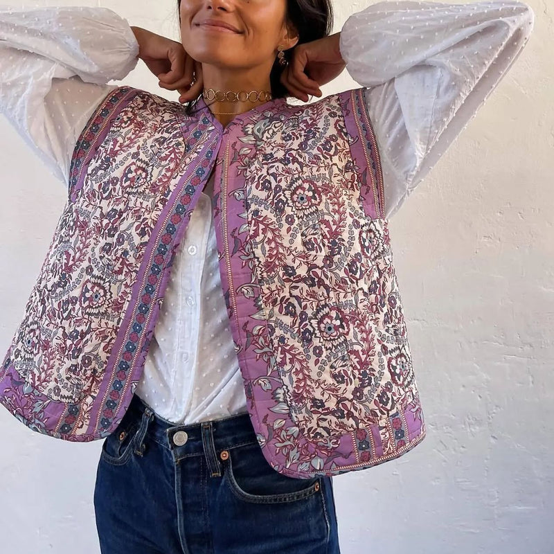 Printed Quilted Waistcoat