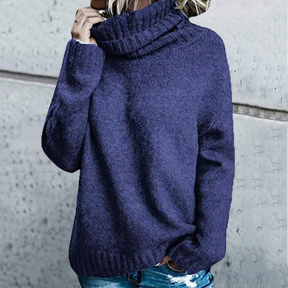 Vintage Irregular Turtleneck Long Sleeve Knitted Sweater elevenforest