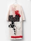 Repairing Tweed Patchwork Fiber Art Cozy Long Cardigan elevenforest