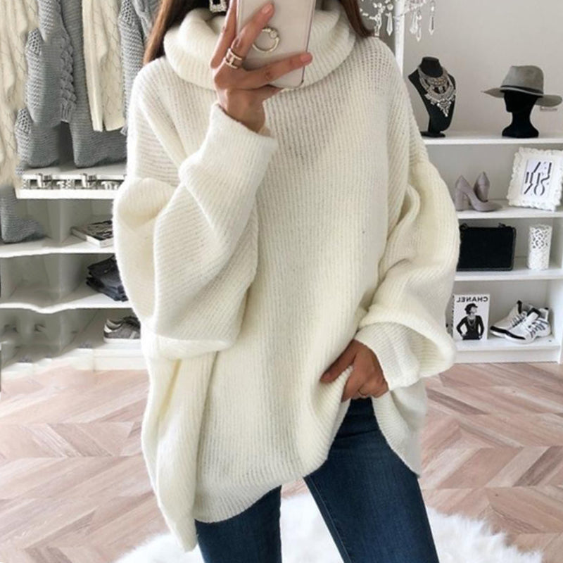 Casual Simple Solid Color Turtleneck Knitted Sweater elevenforest