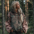 Women's Tribal Magic Tree Of Life Art Patchwork Comfort Hoodie elevenforest