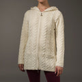 Celtic Knot Hooded Zip Aran Sweater elevenforest
