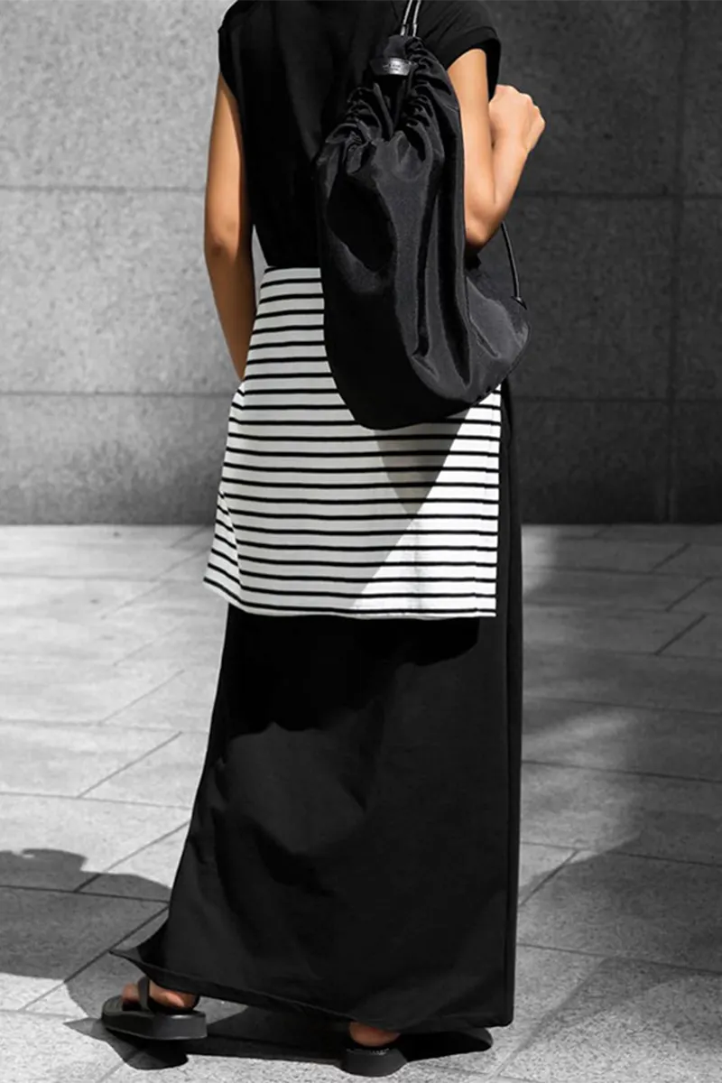 Street Pocket O Neck Vest Dresses